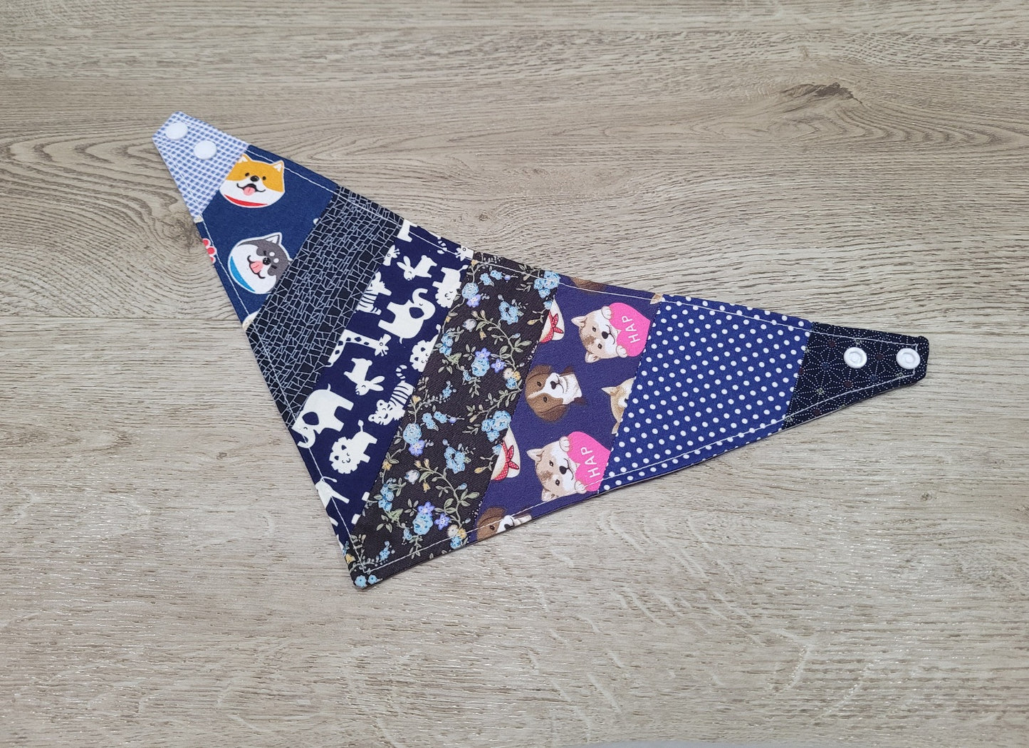 Fabric Pet Bandana Patchwork -  Medium