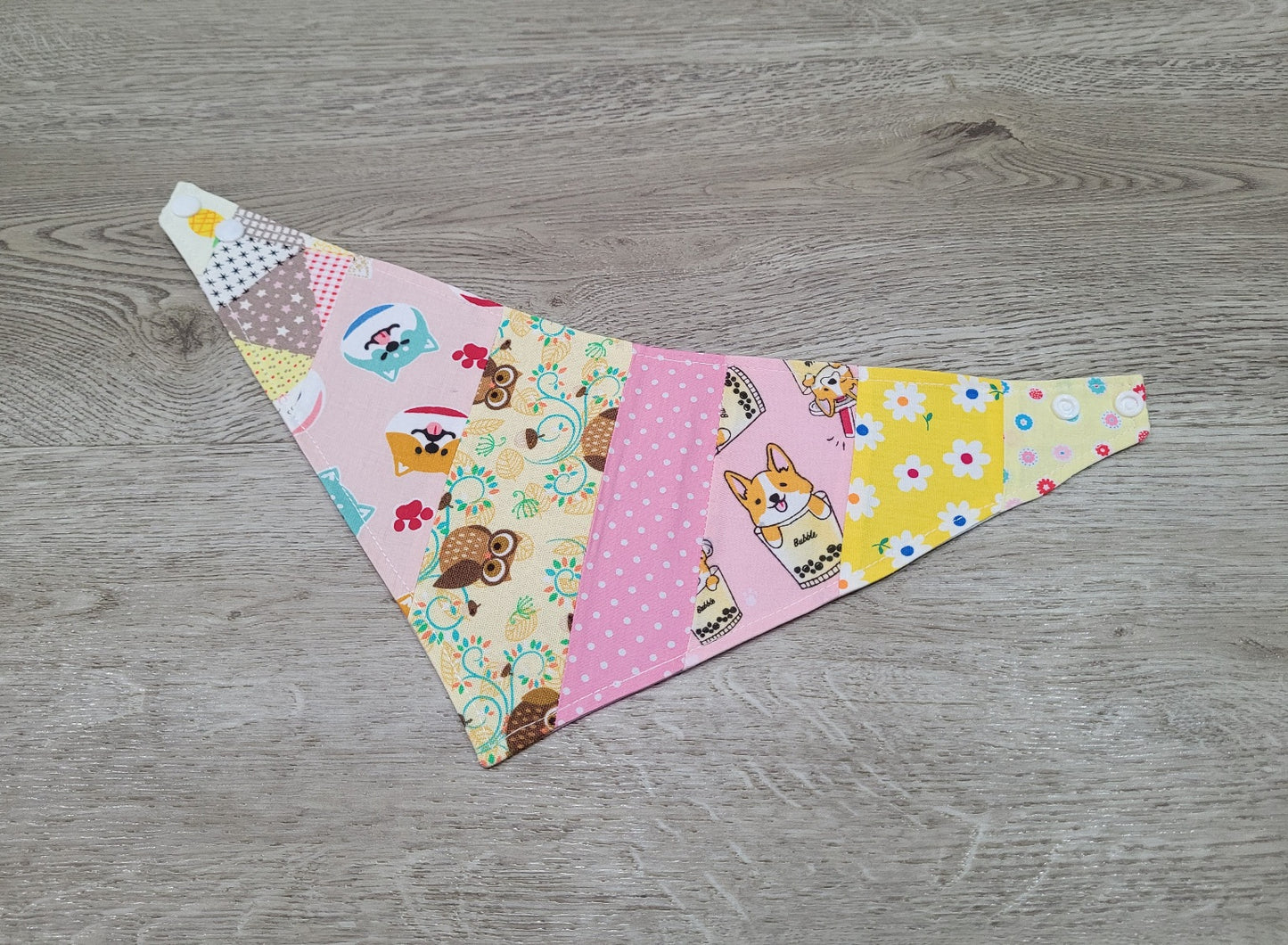 Fabric Pet Bandana Patchwork -  Medium